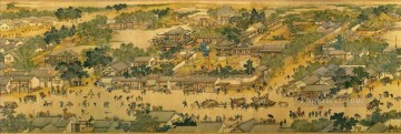 中国の伝統芸術 Painting - 張澤端清明河岸の風景パート 3 繁体字中国語